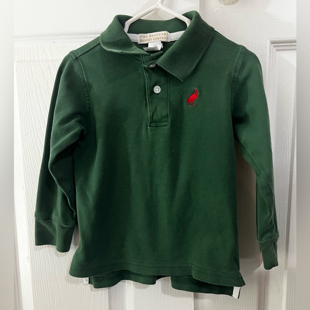 The Beaufort Bonnet Company Forest Green Kids Polo